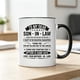 thumbnail image 4 of Taza con chiste sarcástico para yerno | Taza de café de cerámica con humor | Vajilla original y divertida para el hogar o la oficina | Apta para lavavajillas y microondas, 4 of 7