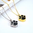 thumbnail image 2 of Joyas conmemorativas de ataúd cinerario Collar de acero inoxidable de titanio europeo y americano Colgante de garra de gato, 2 of 5