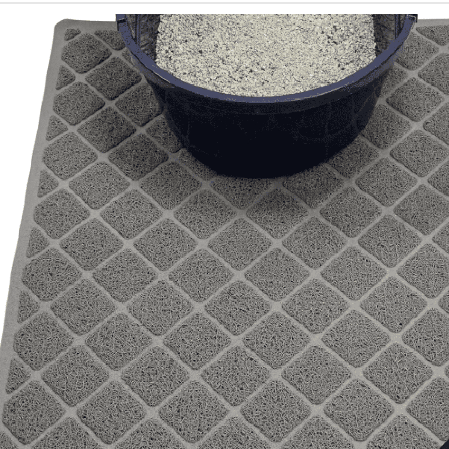 Cat Litter Box Mat, 40x28, Water Resistant, US Designed Kitty Litter Trapping Mats, Easy to Clean, Scatter Control, Less Mess and Clean Floors, Kitten Supplies for Indoor Cats, Gray