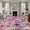 Beige, variant on Round Area Rugs Collection 4 Ft, Farmhouse Flowers Non-Slip Residential Carpet, Spring Watercolor Purple Pink Floral Beige Indoor Crawling Mats Runner Rugs for Living Room/Dining Room/Bedroom