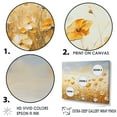 thumbnail image 3 of Designart "Marigold Serenity In Subdued Yellow I" Flowers Floater Framed Canvas Wall Art, 3 of 5