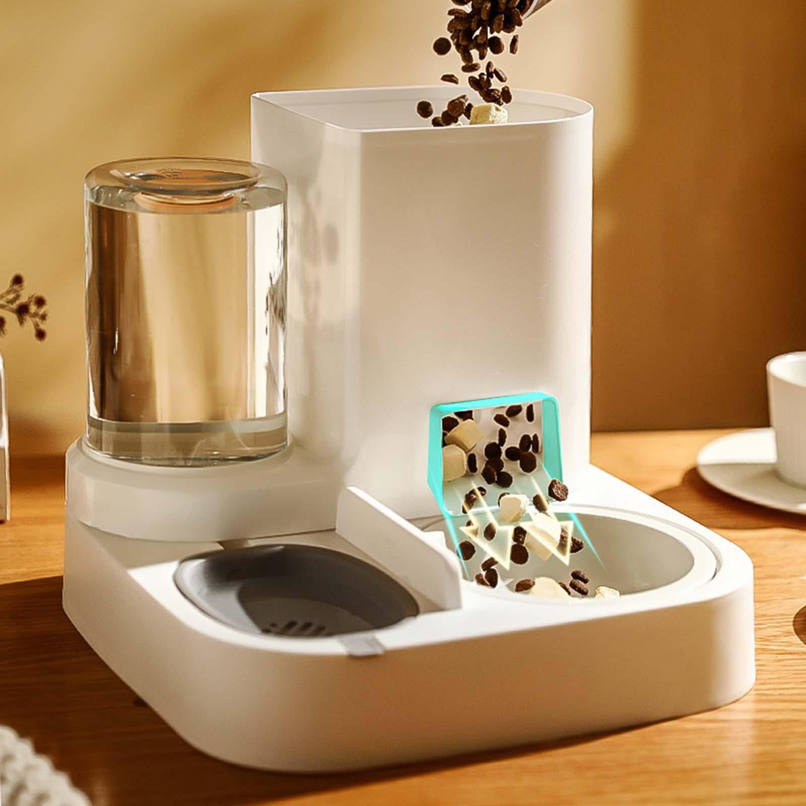 Pet Feeder and Water Food Dispenser Automatic for Dogs Cats 2 in 1 Gravity Refill Feeding Large Capacity for Small Large Pets Puppy Kitten Rabbit Bunny