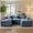 Blue(3-Seat & 2 Ottoman), variant on Ovios 108" Modular Sofa U-Shaped Cloud Sectional Couch with 2 Ottomans, Comfy Deep Seat Chenille Sofa for Living Room, Apartment, Camel