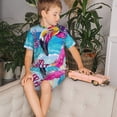 thumbnail image 4 of Balery Tropical Flamingo Summer Conjunto de Pijama Infantil de Manga Corta con Estampado – Ropa de Dormir de Algodón Suave-4X-Large, 4 of 6