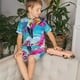 thumbnail image 4 of Balery Tropical Flamingo Summer Conjunto de Pijama Infantil de Manga Corta con Estampado – Ropa de Dormir de Algodón Suave-3X-Large, 4 of 6
