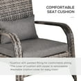thumbnail image 4 of Outsunny Patio Wicker Adirondack Chair with Soft Cushions, Gray, 4 of 9