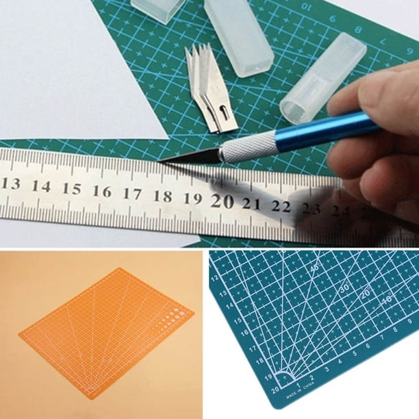 Tabla de cortar de líneas de rejilla de PVC duradera A4, estera de corte profesional autocurativa, herramientas de bricolaje multiusos, almohadilla cortada