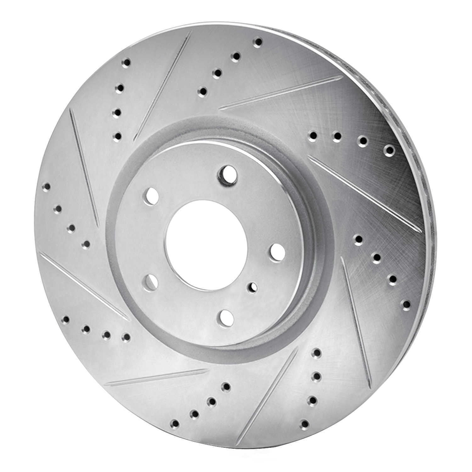 Dynamic Friction Company 631-68011L DFC Brake Rotor - Drilled And Slotted - Silver