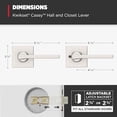thumbnail image 7 of Casey Interior Passage Door Handle, Lever for Closet and Hallway Doors, Reversible Non-Locking Handle Lever, Satin Nickel, with Microban Protection (Pack of 10), 7 of 7