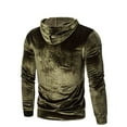 thumbnail image 3 of Aoochasliy Mens Hoodies Pullover Christmas Clothes Winter Athletic Sweatshirt Jacket Casual Trendy Warm Pure Gold Velvet Blouse, 3 of 3