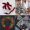 thumbnail image 5 of Christmas Gift Wrapping Plaid Burlap Ribbon Christmas Gingham Wired Ribbon for Christmas Tree Crafts Decoration, Floral Bows Craft,DIY, 5 of 9