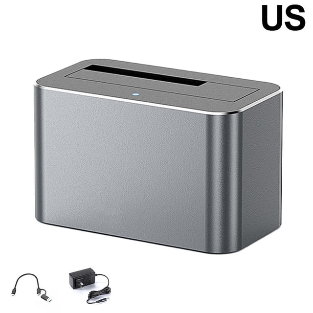 Dual Bay Hard Drive Dock SAS to USB 3.0 Adapter 5Gbps 2.5/3.5-inch SAS/SATA Server Drive Enclosure, 20TB Capacity with Intelligent Sleep for Data Security