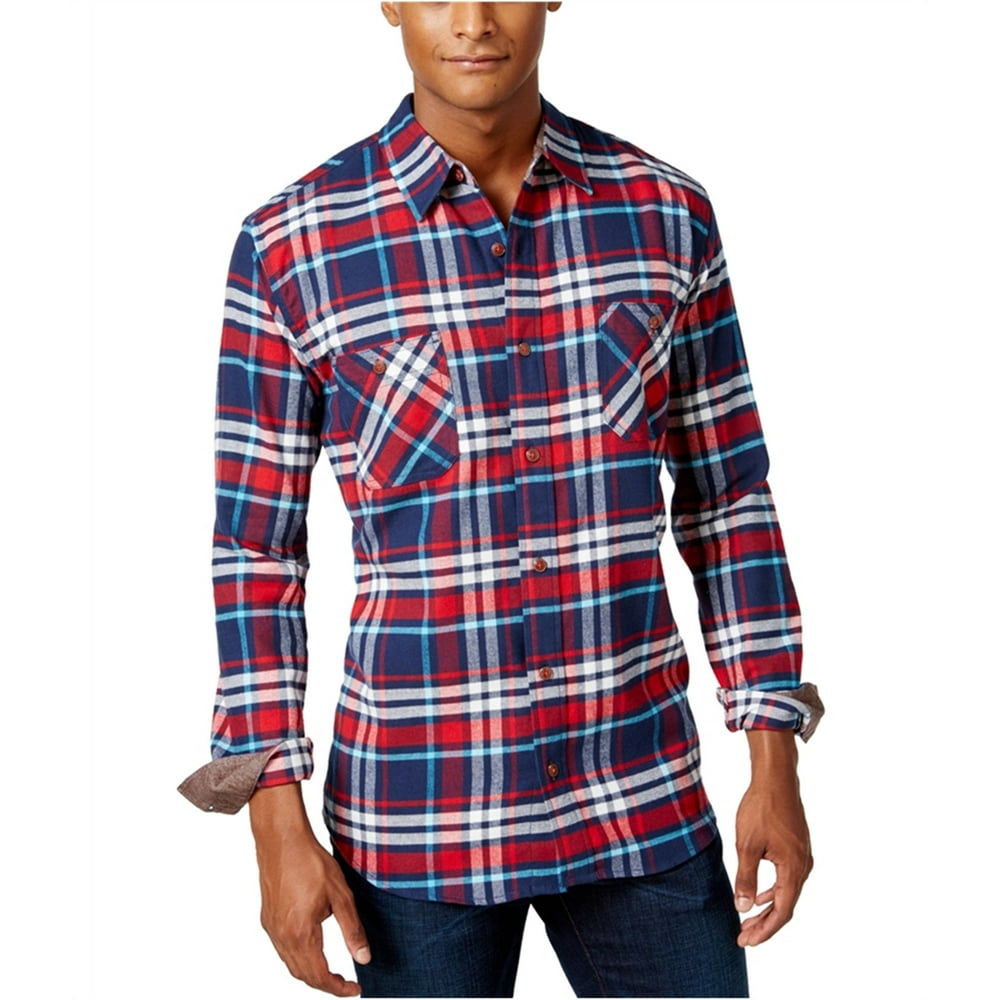 Weatherproof Weatherproof Mens Vintage Plaid Flannel Button Up Shirt