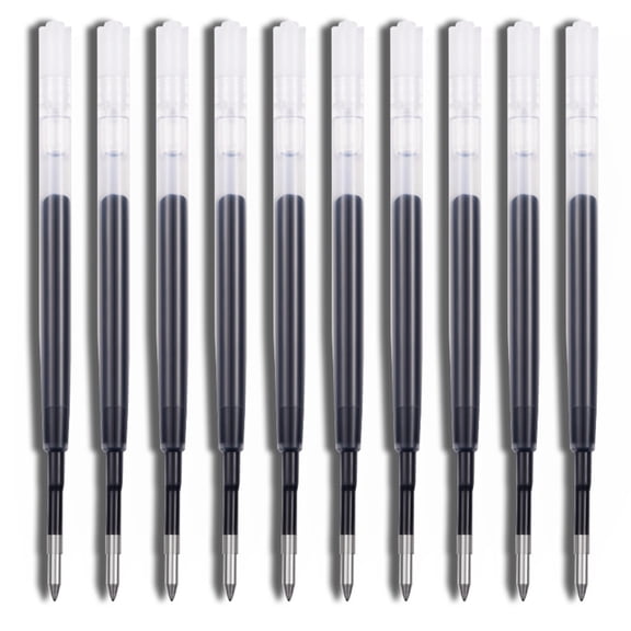 Practical G2 424 Refillable Retractable Rolling Gel Pens Refills Quick Dry 0.5mm/0.7mm Point Blue/Black Ink 10Pcs