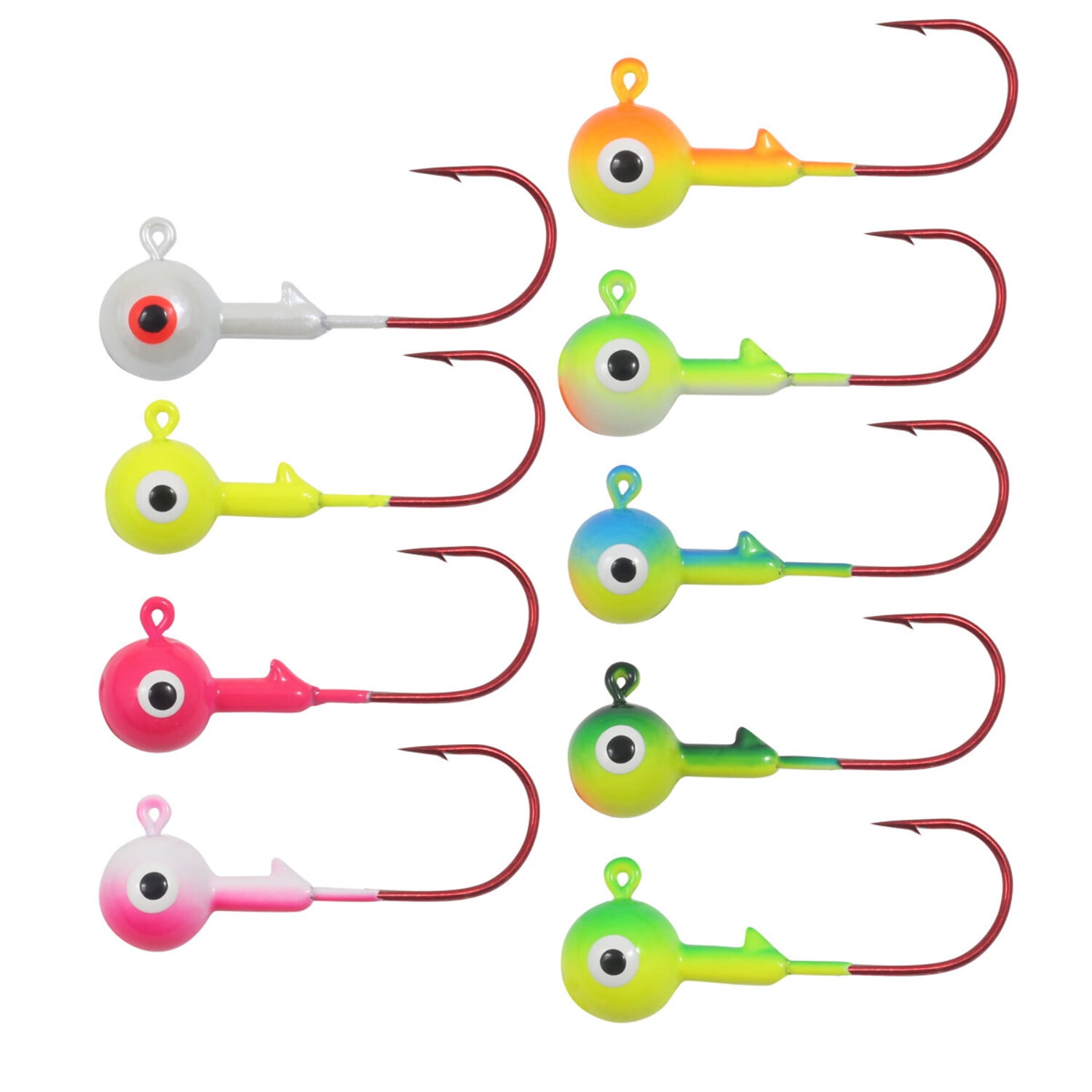 Northland Fishing Tackle Gum-Ball Jig for Panfish, Walleye, Bass, and Trout, Assorted, 1/32 Oz, 15/Card