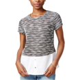 thumbnail image 1 of Maison Jules Blusa estampada en contraste para mujer, Negro, XS, 1 of 2