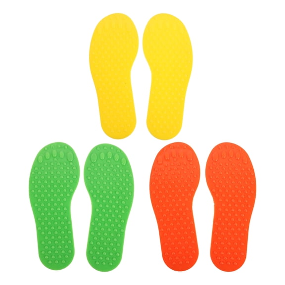 BESTYASH 3 Pairs PVC Footprint Spot Markers for Indoor Outdoor Sports Training, Field Practice, Agility and Speed Drills