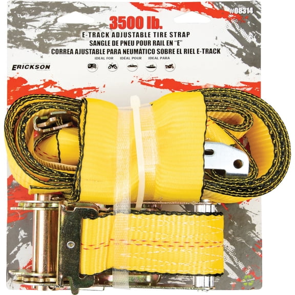 Erickson 8314 3500 lb. E-Track Adjustable Tire Basket Strap with Cam Buckle and Ratchet