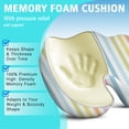 thumbnail image 5 of Premium Abstract Pattern Memory Foam Seat Cushion Ergonomic Chair Pad for Office Chair, Car, Airplane & Bleachers Sciatica, Tailbone Hip & Back Pain Relief - Chair Cushion for Long Office Workers., 5 of 5
