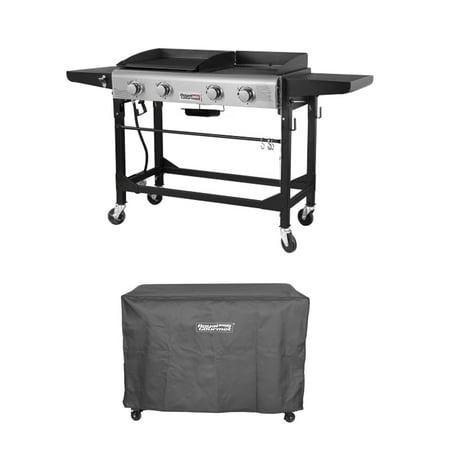 Royal Gourmet GD401C CR6008 22" Premium 4-Burner 48000-BTU Folding Gas Grill and Griddle With Cover