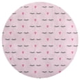 thumbnail image 3 of Closed Eyes And Pink Hearts Round Carpet Circle Rug Outdoor Patio Area Rug Washable Large Area Rugs Hallway Room Decor Fitness Mats, 3 of 8