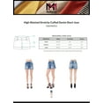 thumbnail image 2 of MixMatchy Women's High Waisted Stretchy Cuffed Denim Short Jean, 2 of 6