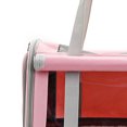 thumbnail image 4 of Transportín para mascotas, transpirable, plegable, cojín suave, bolsa de transporte portátil para gatos, para avión, coche, viaje, rosa con cortina, 4 of 5