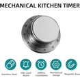 thumbnail image 3 of Mechanical Kitchen Timer with Magnetic Base, 60 Minute Countdown Kitchen Clock, Kitchen Timer with Sound Alarm, Stainless Steel, Stick on Fridge, Silver, 3 of 5