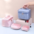 thumbnail image 2 of Bolsa de cosméticos portátil multifunción para mujer, organizador de almacenamiento de artículos de tocador de viaje de gran capacidad, Neceser de maquillaje femenino, estuche de belleza LIUWENJING unisex, 2 of 2