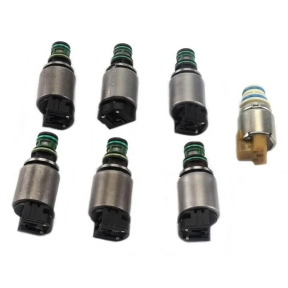 Remanufactured Woudy 6R60 6R80 Transmission Solenoid Set, 7Pcs Valve Body Solenoid Kit, for Ford F150 Ranger Explorer, AL3P7G276AF