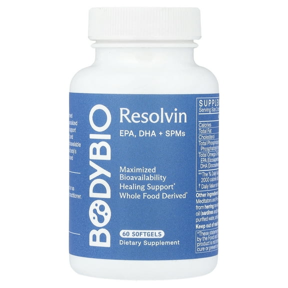 BodyBio Resolvin, EPA, DHA SPMs, 60 Softgels