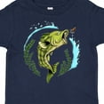 thumbnail image 4 of Inktastic Leaping Bass Fish Fishing Illustration Boys or Girls Toddler T-Shirt, 4 of 5