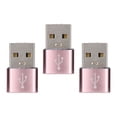 thumbnail image 1 of Data Cable U Disk Adapter, 3 Pack Aluminum Alloy Metal USB To Type-C Adapter  for Data Transfer for Mobile Phone White,Red,Pink,Gold,Silver, 1 of 7