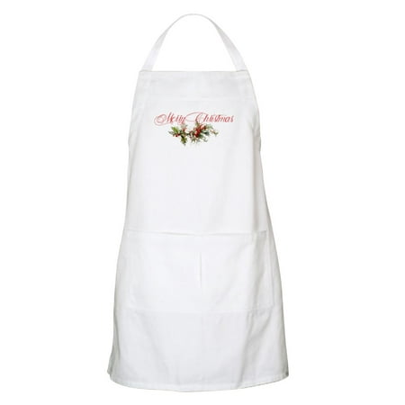 Gibson Christmas Dishes Holly Berry CafePress - Merry Christmas Holly And Berries Apron - Kitchen Apron with Pockets, Grilling Apron, Baking Apron ()