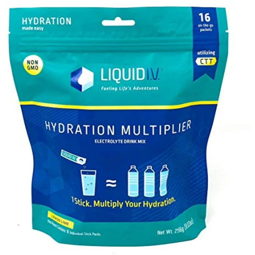 Liquid Iv, Lemon Lime Hydration Pouch, 0.56 Ounce (Pack of 16