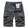 thumbnail image 2 of cllios Men's Cargo Shorts Outdoor Hiking Athletic Shorts Classic Workwear Cargo Shorts with Multi Pockets Mens Cargo Shorts Gray,S, 2 of 4