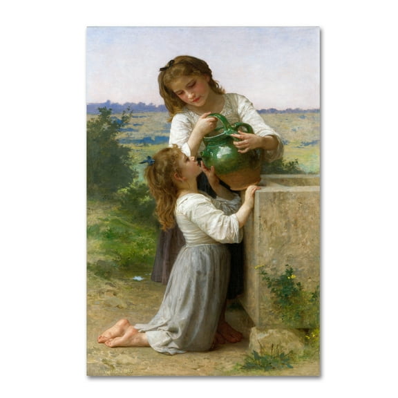 Trademark Fine Art 'At The Fountain' Canvas Art by Botticelli