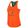 thumbnail image 2 of Women's Colosseum Orange Miami Hurricanes 10 Days Racerback Scoop Neck Tank Top, 2 of 3