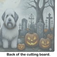 thumbnail image 3 of Old English Sheepdog Spooky Halloween Glass Cutting Board Large 12 in x 15 in, 3 of 5