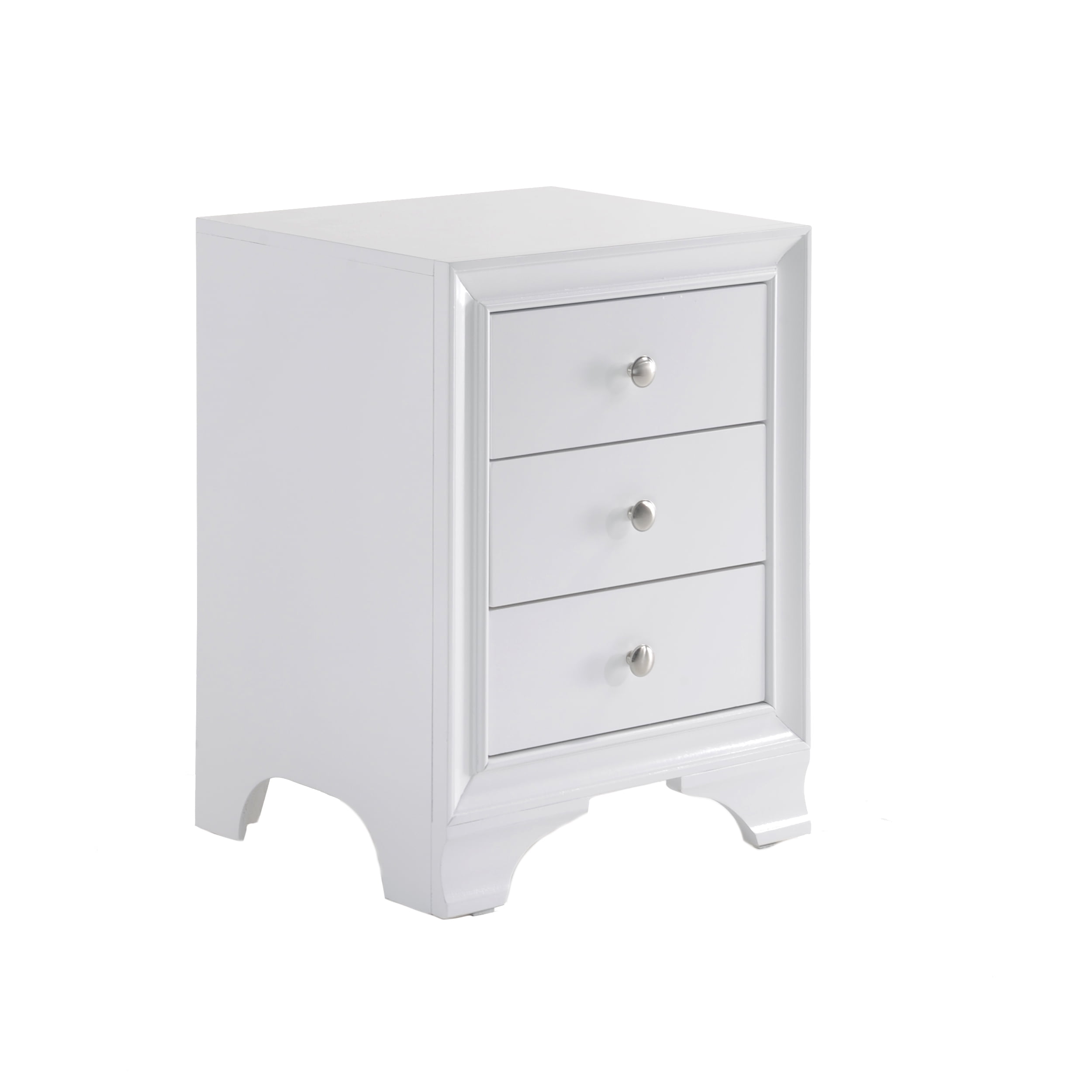 Urban Designs Brandon Collection 3Drawer Nightstand White