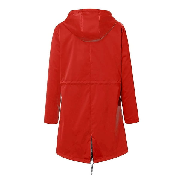 con capucha Chaqueta de mujer suave Impermeable lluvia Ropa