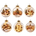 thumbnail image 2 of 12PCS Glowing Christmas Ornaments - Mini Gold Light-Up Christmas Ball Ornaments - Christmas Tree Ornament with Warm LED Light for Tree Mantel, Holiday Scene Decoration & Gift, 2 of 9