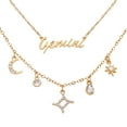 thumbnail image 4 of Time and Tru Women's Gold-Tone Layered Gemini Zodiac Charm Necklace., 4 of 5