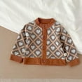thumbnail image 2 of zbxnLI Toddler Baby Girls Knit Cardigans Heart Print Long Sleeve Cardigan Sweater Outerwear Infant Girls, 2 of 3