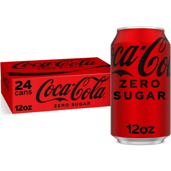 Coca-Cola Zero Sugar Soda Pop Cans, 12 fl oz, 24 Pack