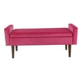 thumbnail image 1 of HomePop Banc de Rangement en Velours Moderne Finition Rose, 1 of 7