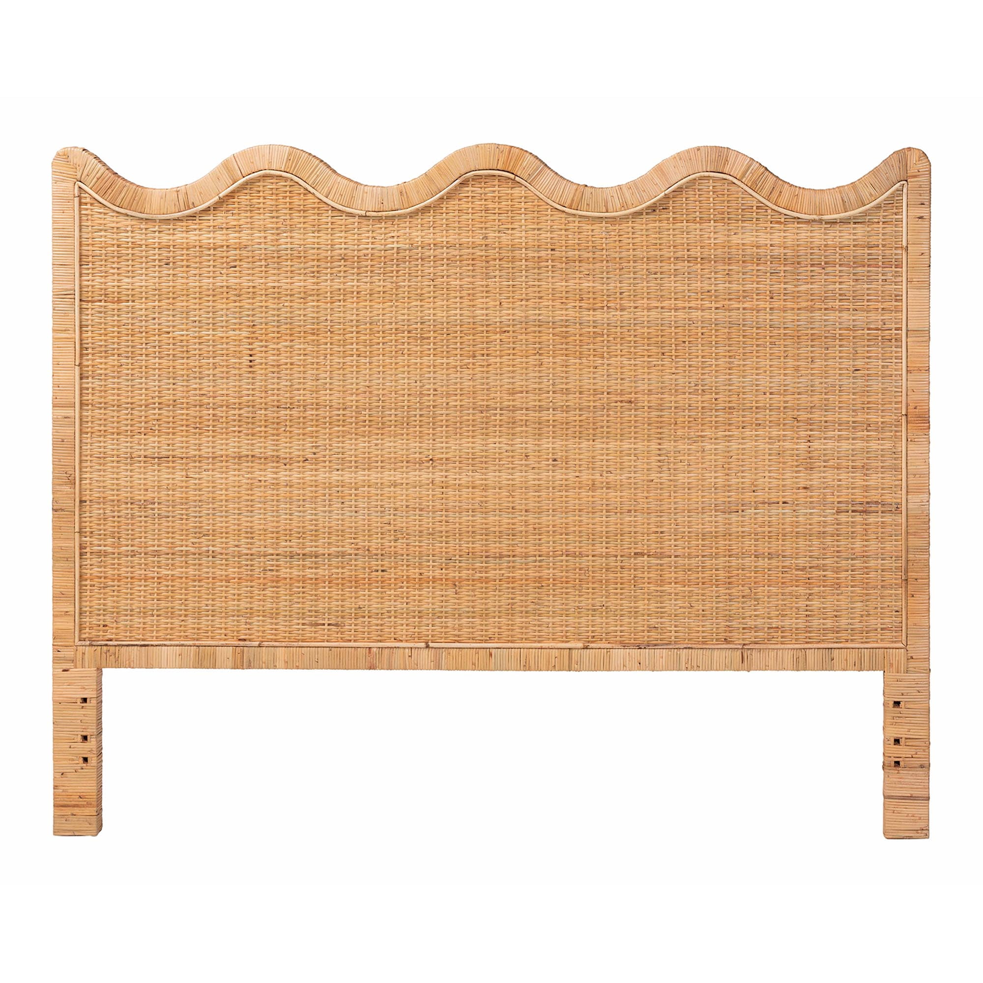 bali & pari Cassio Boho Headboard, Queen, Natural Rattan