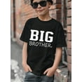 thumbnail image 3 of Stylish BIG BROTHER Letter Print T-shirt For 7-15Y Boys - Casual Graphic Design For Comfortable Summer Wear, 3 of 9