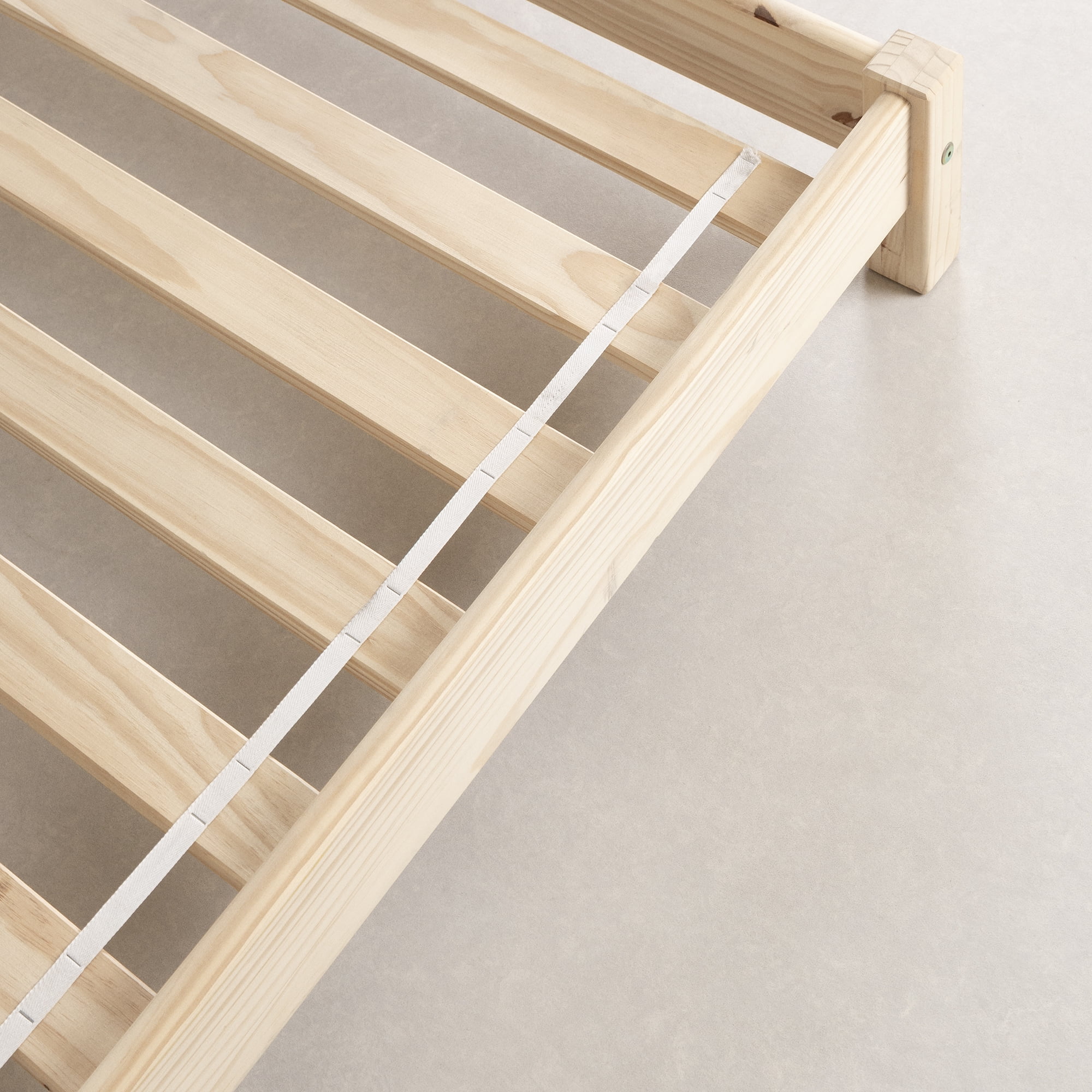 South Shore Sweedi Twin Solid Wood Bed with House Frame Headboard, in Natural