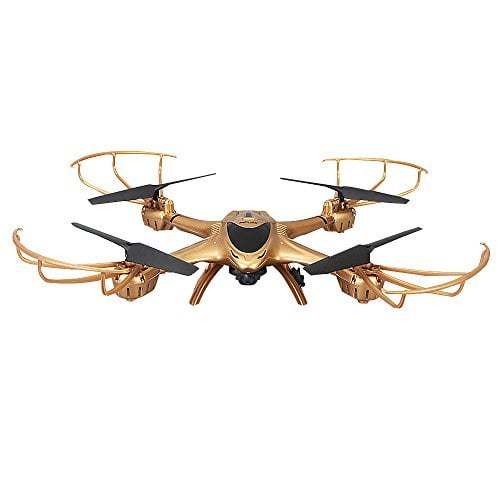 MJX X401H FPV Quadcopter Drone with Altitude-Hold EASY TO FLY RC Real Time Transmission HD Camera RTF Explorer Copter, Left and Right Hand Switch Mode Predator, Golden color